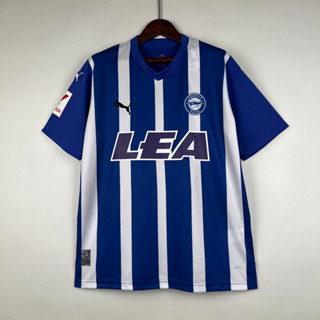 เสื้อกีฬาแขนสั้น ลายทีมชาติฟุตบอล Deportivo Alaves 2023-24 ชุดเหย้า