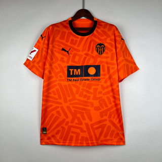 เสื้อกีฬาแขนสั้น ลายทีมชาติฟุตบอล Valencia CF Second Away ฤดูกาล 2023-24