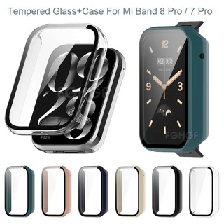 เคส PC แบบแข็ง สําหรับ Mi Band 8 Pro+ ฟิล์มกระจกนิรภัย ป้องกันหน้าจอ สําหรับ Xiaomi Mi Band 7 Pro เคสกันกระแทก อุปกรณ์เสริม