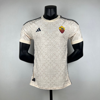 เสื้อกีฬาแขนสั้น ลายทีมชาติฟุตบอล Roma Player Version Away Jersey 2023-24