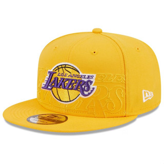 หมวกเบสบอล ปักลาย Los Angeles Lakers สีเหลือง สามารถปรับได้ ใช้งานกลางแจ้ง