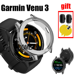 สําหรับ Garmin Venu 3 เคส TPU นิ่ม ฝาครอบ กันชน พอร์ตชาร์จ พอร์ตเสียบ ป้องกันหน้าจอ ป้องกันรอยขีดข่วน สายชาร์จ