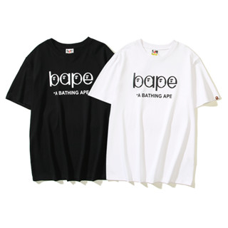 Bape เสื้อยืด คอกลม แขนสั้น ผ้าฝ้าย พิมพ์ลาย แฟชั่นสําหรับผู้ชาย และผู้หญิง