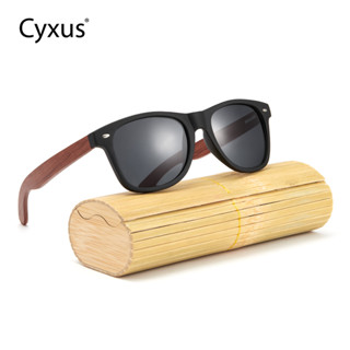 Cyxus แว่นตากันแดด เลนส์โพลาไรซ์ ไม้ไผ่ แฟชั่น สําหรับผู้ชาย และผู้หญิง เหมาะกับการขี่รถจักรยานกลางแจ้ง 1109