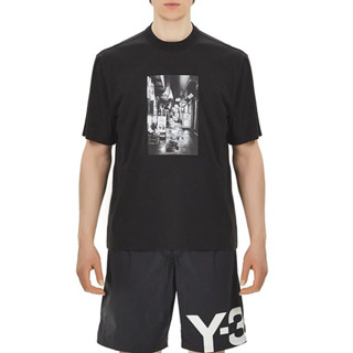 Y-3 เสื้อยืดลําลอง แขนสั้น คอกลม พิมพ์ลาย สําหรับผู้ชาย