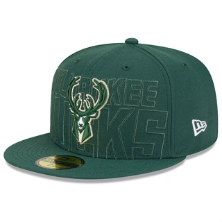 หมวกเบสบอล ปักลาย Milwaukee Bucks สามารถปรับได้ สีเขียว แบบสากล