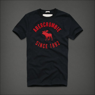 Abercrombie&amp;fitch เสื้อยืดแขนสั้น ผ้าฝ้าย พิมพ์ลาย สําหรับผู้ชาย และผู้หญิง