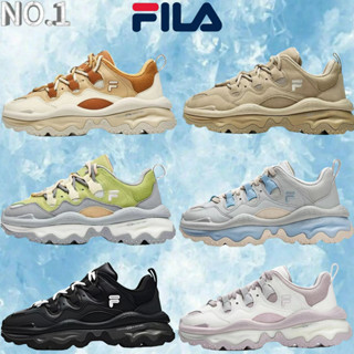 Fila FUSION QD96 รองเท้า สีดํา สไตล์เรโทร สําหรับผู้หญิง