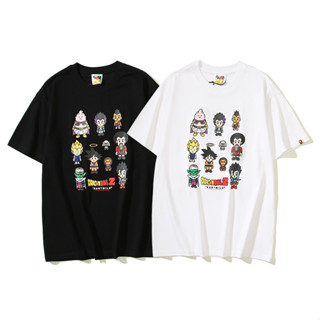 Bape เสื้อยืด คอกลม แขนสั้น ผ้าฝ้าย พิมพ์ลาย แฟชั่นสําหรับผู้ชาย และผู้หญิง