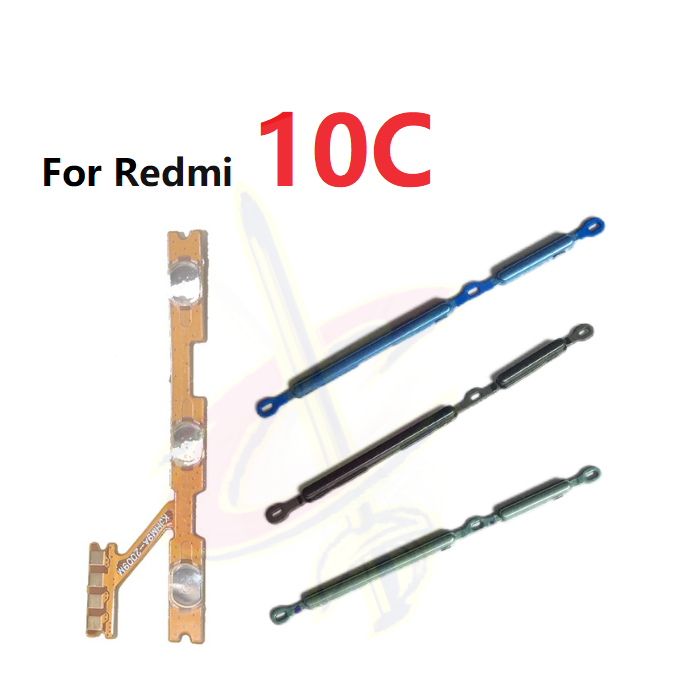 แพรปุ่มสวิตปิดเปิด ปุ่มเปิดปิด ปุ่มเปิดเสียง ปุ่มสวิตช์นอก สําหรับ Xiaomi Redmi 10C