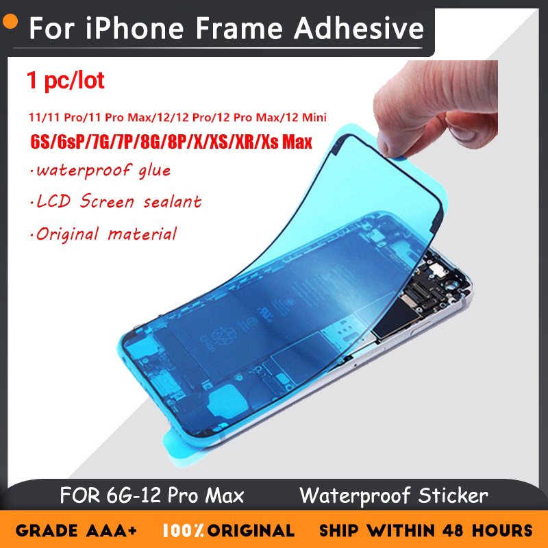 กรอบกาวกาวกันน้ําสําหรับ 6 6S 7 8 Plus X XR XS Max 12 MIni 11 12 Pro 11 Pro Max สติกเกอร์ Bezel เทปซีลกาว
