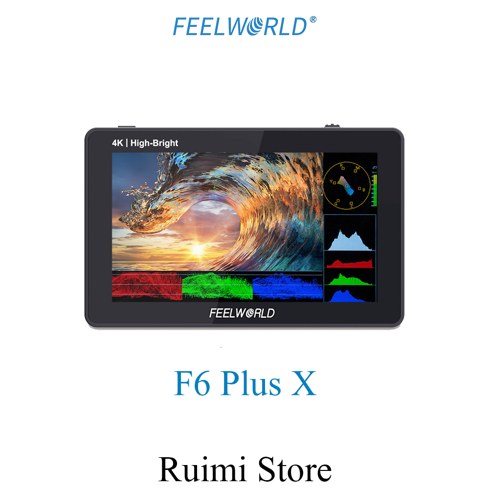 Feelworld F6 PLUSX หน้าจอสัมผัสขนาด 5.5 นิ้วแบบพกพา กล้อง DSLR 3DLUT Full HD 1920x1080 Video Focus A