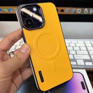 【Leather case/Yellow】เคส compatible for iphone 12 13 14 15 pro max case