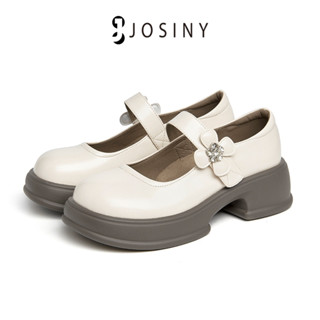 Josiny รองเท้าหนัง ปากตื้น ขนาดเล็ก น่ารัก แฟชั่นสไตล์ญี่ปุ่น