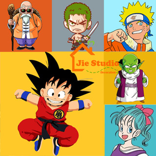 ✨Ready Stock✨ DIY Painting 20*20cm Framed Canvas painting Paint By Number Children Digital Painting Kids Drawing Practice Anime Dragon Ball Drawing Wall Decor Home Decor ภาพสีน้ำมัน Oil Painting