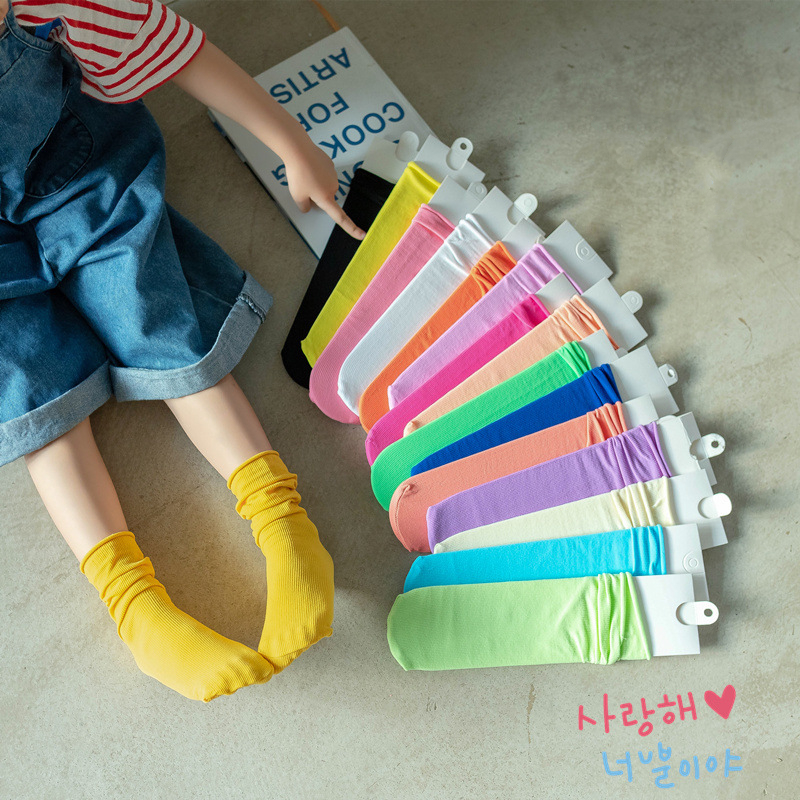 พร้อมส่ง1-12ปี ถุงเท้า ผ้าร่องไม่หนาสไตล์เด็กเกาหลี【Hippobaby17】