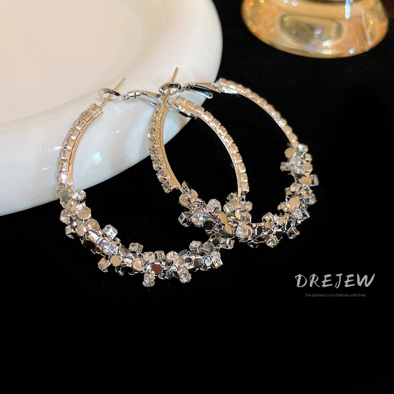 DREJEW ต่างหูเข็มเงิน 925 ประดับเพชร หรูหรา เหมาะกับคนแพ้ง่าย ราคา ถูกที่สุด ดีลบีเคเค แกลเลอรีภาพที่ 8