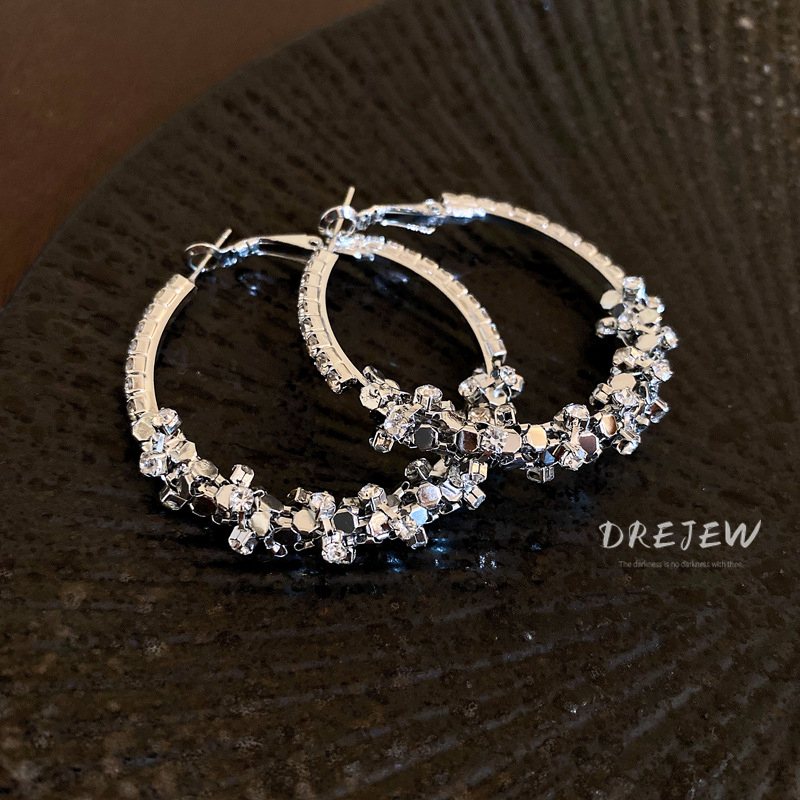 DREJEW ต่างหูเข็มเงิน 925 ประดับเพชร หรูหรา เหมาะกับคนแพ้ง่าย ราคา ถูกที่สุด ดีลบีเคเค แกลเลอรีภาพที่ 5