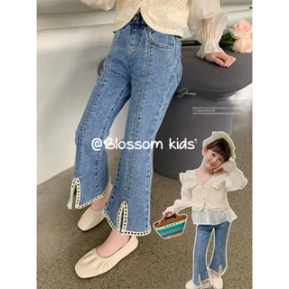 Blossom Kids Childrens pants  กางเกงยืนส์เด็กหญิง  สาวกางเกงยีนส์ผอมแฟชั่น  เกงขาบานสบายๆ กางเกงเด็กหญิง