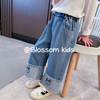 Blossom Kids Childrens pants  กางเกงเด็กหญิง ยีนส์เด็กผู้หญิง กางเกงขากว้าง  ขากว้าง สวมใส่ภายนอก กางเกงเด็ก