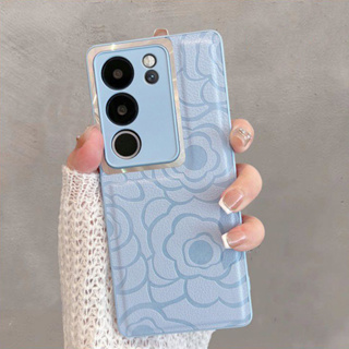 เคสโทรศัพท์มือถือหนังแข็ง ลายดอกคามิเลีย สําหรับ Vivo V29 5G