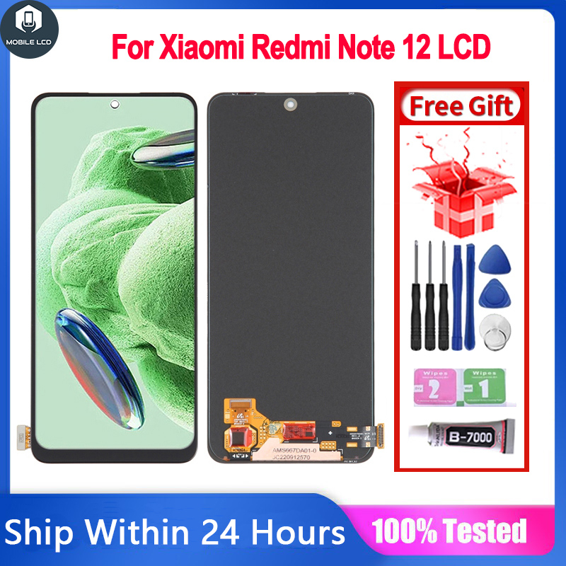 Original LCD สําหรับ Xiaomi Redmi หมายเหตุ 12 4G 5G / POCO X5 จอแสดงผล LCD Touch Screen Digitizer