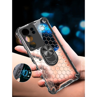 เคสโทรศัพท์มือถือแบบแข็ง กันกระแทก ลายรังผึ้ง พร้อมแหวนขาตั้ง สําหรับ VIVO V29 5G