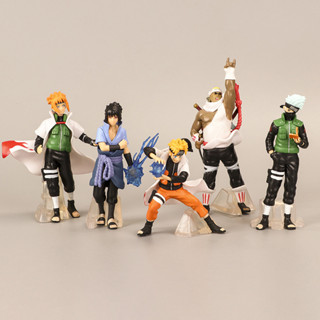 โมเดลฟิกเกอร์ PVC อนิเมะนารูโตะ Uzumaki Naruto Uchiha Sasuke Kakashi Jiraiya Namikaze Minato ขนาด 12.5 ซม. ของเล่นสําหรับเด็ก 5 ชิ้น ต่อชุด