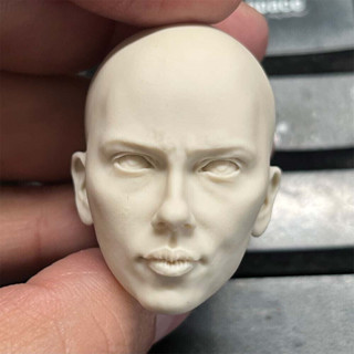 ฟิกเกอร์ผู้หญิง Widow Scarlett Johansson Head Sculpt ขนาด 1:6 สีดํา สําหรับฟิกเกอร์ 12 นิ้ว