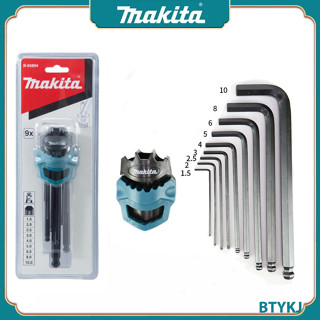 Makita ชุดประแจหกเหลี่ยม B-65894 1.5-10 มม. 9 ชิ้น