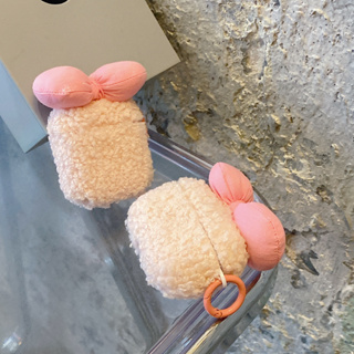 เคสหูฟังบลูทูธ ผ้ากํามะหยี่ขนนิ่ม กันตก ประดับโบว์ สร้างสรรค์ สําหรับ Apple Airpods 1 2 3rd Pro 2 Airpods Pro 2