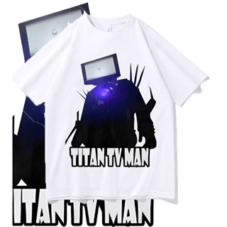 เสื้อยืด พิมพ์ลายTITAN MOTIF TV MAN SKIBIDI TOILET