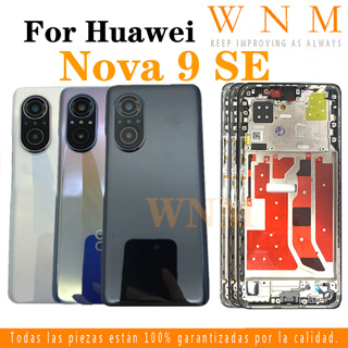 ใหม่ ฝาครอบแบตเตอรี่ กรอบกลาง กรอบกล้อง ด้านหลัง และปุ่ม สําหรับ Huawei Nova 9 SE 9SE