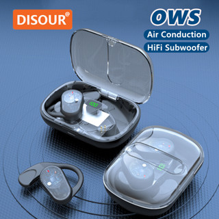 Disour OWS หูฟังสเตอริโอไร้สาย HiFi พร้อมไมโครโฟนตัดเสียงรบกวน IPX5