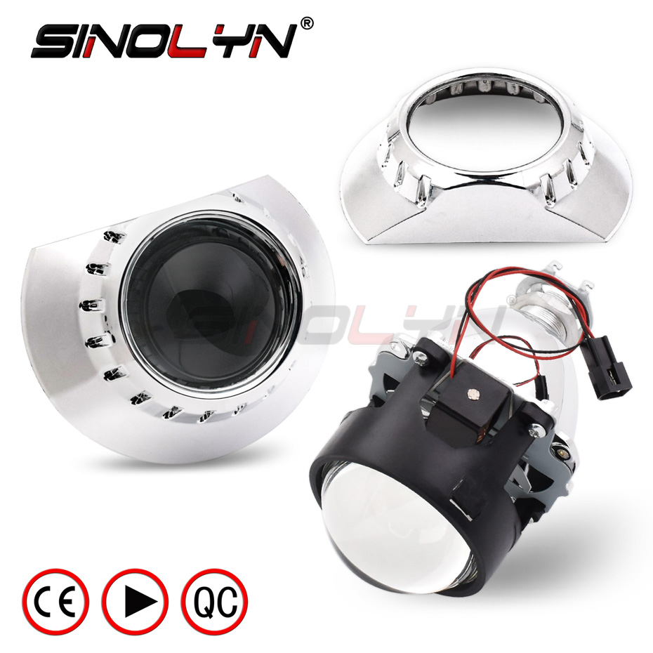 Sinolyn เลนส์ไฟหน้าซีนอน HID Bi 2.5 นิ้ว อุปกรณ์เสริมรถยนต์ สําหรับ BMW 3 Series E46 ZKW/AL M3 H4 H7