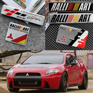 สติกเกอร์อลูมิเนียม รูปตราสัญลักษณ์ RALLIART 3D ดัดแปลง สําหรับติดตกแต่งรถยนต์ Mitsubishi Mirage G4 Lancer Adventure Strada L200