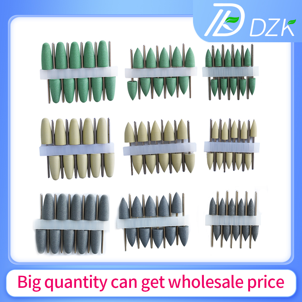 10pcs/kit Rubber Grinding Head 2.35mm Shank Accessory หัวเจียรยาง