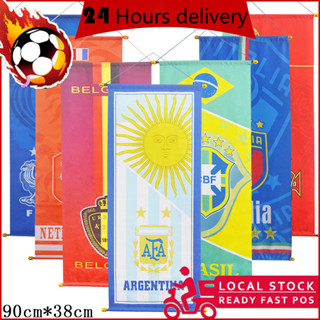 ใหม่ พร้อมส่ง ธงชาติฟุตบอล World Cup คุณภาพสูง สําหรับแขวนตกแต่ง