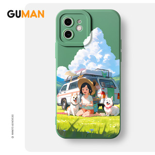 GUMAN เคสไอโฟน เคสซิลิโคนนุ่มกันกระแทกน่ารักตลก เคสโทรศัพท์ Compatible for iPhone 15 14 13 12 11 Pro Max SE 2020 X XR XS 8 7 6 6S Plus พลัส XYB2258