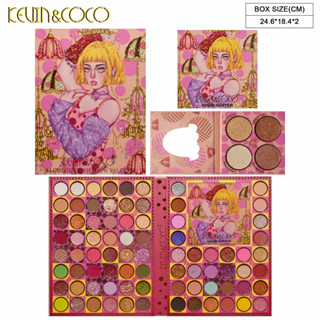 Kevin&amp;coco-84 สีนู้ด พาเลตต์อายแชโดว์ แต่งตา ติดทนนาน พาเลตต์อายแชโดว์ มุก แมตต์ สีเอิร์ธโทน