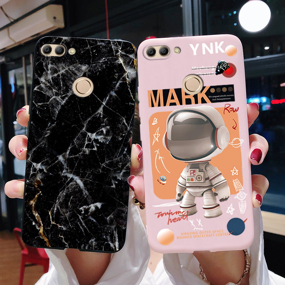 เคสโทรศัพท์ซิลิโคน TPU แบบนิ่ม ลายนักบินอวกาศน่ารัก สีแคนดี้ สําหรับ Huawei Y9 2018 Y9 (2018) FLA-LX1 LX2 LX3 – โปรปัง