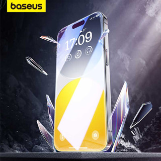 Baseus Crystalline Series ฟิล์มกระจกนิรภัยกันรอยหน้าจอ HD ป้องกันฝุ่นในตัว สําหรับ iP 15 Pro Max Serise