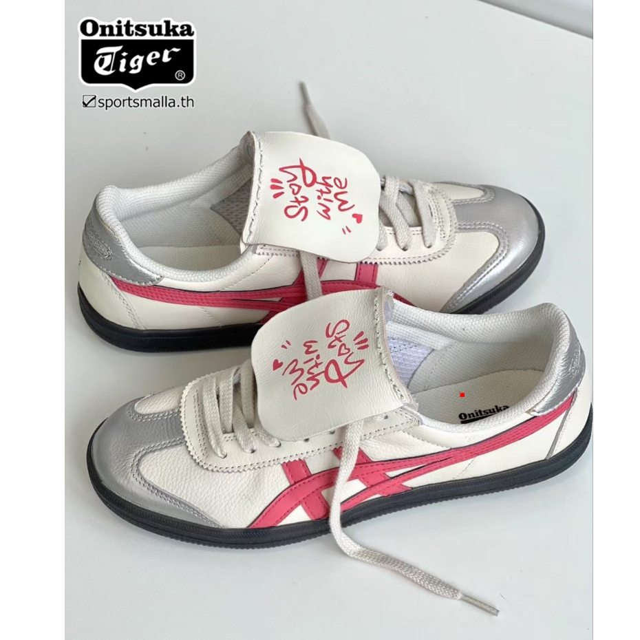 Onitsuka Tokuten Ladies รองเท้าผ้าใบกีฬาย้อนยุค Unisex รองเท้าผ้าใบสีชมพู