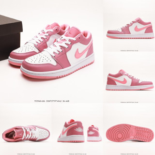 รองเท้าผ้าใบ Air Jordan 1 Low desert berry สไตล์เรโทร 553560-616