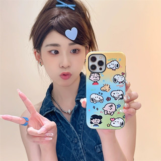 ใหม่ เคสป้องกันโทรศัพท์มือถือ ลายการ์ตูนสนูปปี้น่ารัก กันกระแทก สําหรับ Apple Iphone 14promax 13 11 12pro