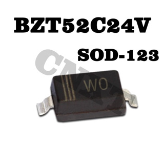 100 ชิ้น BZT52C24 BZT52C24V ซิลค์สกรีน WO 24V 0.5W ตัวควบคุมแรงดันไฟฟ้าไดโอด SOD-123