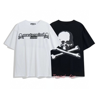 Mastermind MMJ JAPAN เสื้อยืดลําลอง แขนสั้น คอกลม พิมพ์ลายกะโหลกศีรษะ แฟชั่นคู่รัก