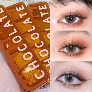 Xixi Cocoa พาเลทอายแชโดว์ เนื้อแมตต์ กลิตเตอร์ ชิมเมอร์ สีชมพูกุหลาบ 5 สี