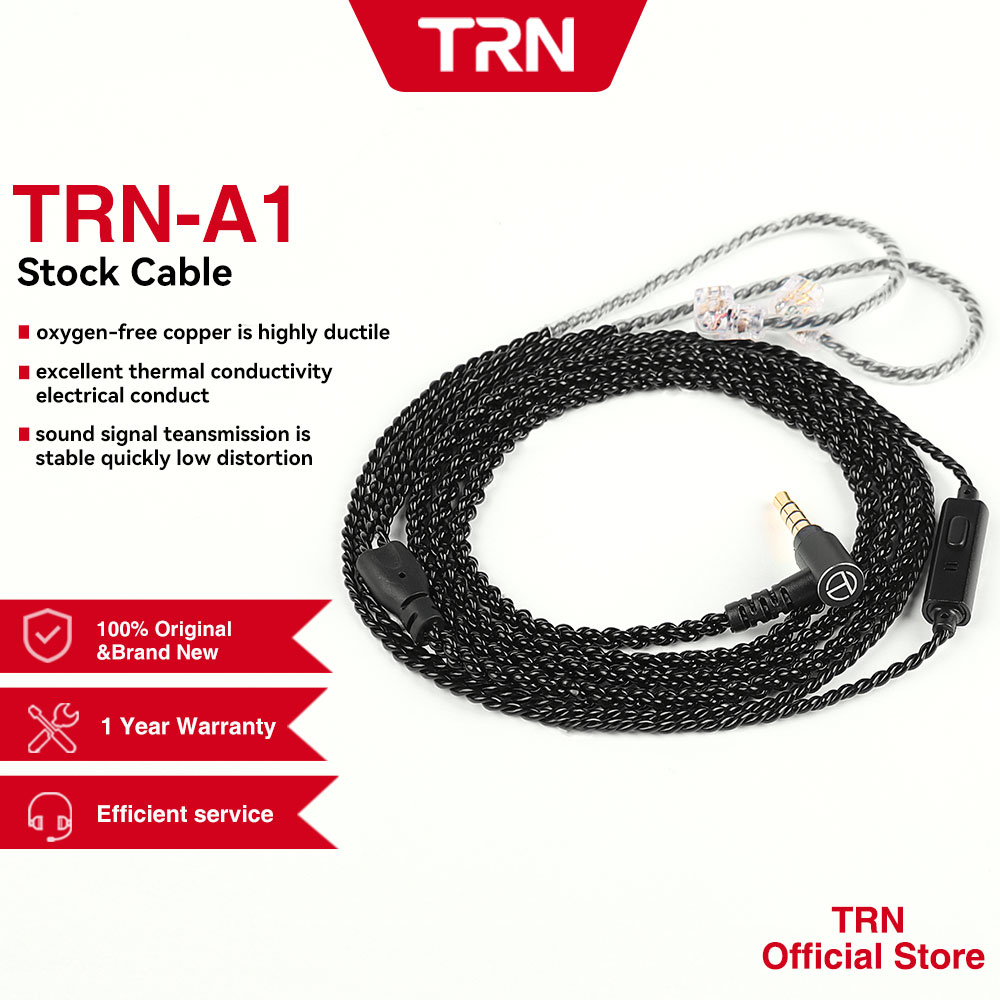 Trn A1 Original สายหูฟังและ A3 สายหูฟังสําหรับ TRN KZ QKZ SIMGOT CCA TFZ FiiO Hidizs ดีบุก