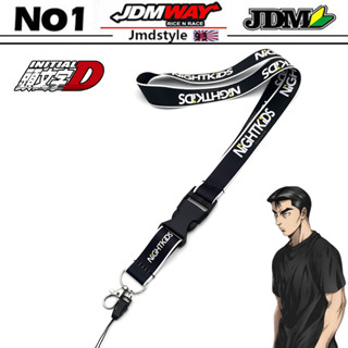 Jdm พวงกุญแจเชือกเส้นเล็ก สําหรับ Initial D Night Kids Car Gadgets Man Automotive Key Tag Moto Women Auto Motorcycles Accessories